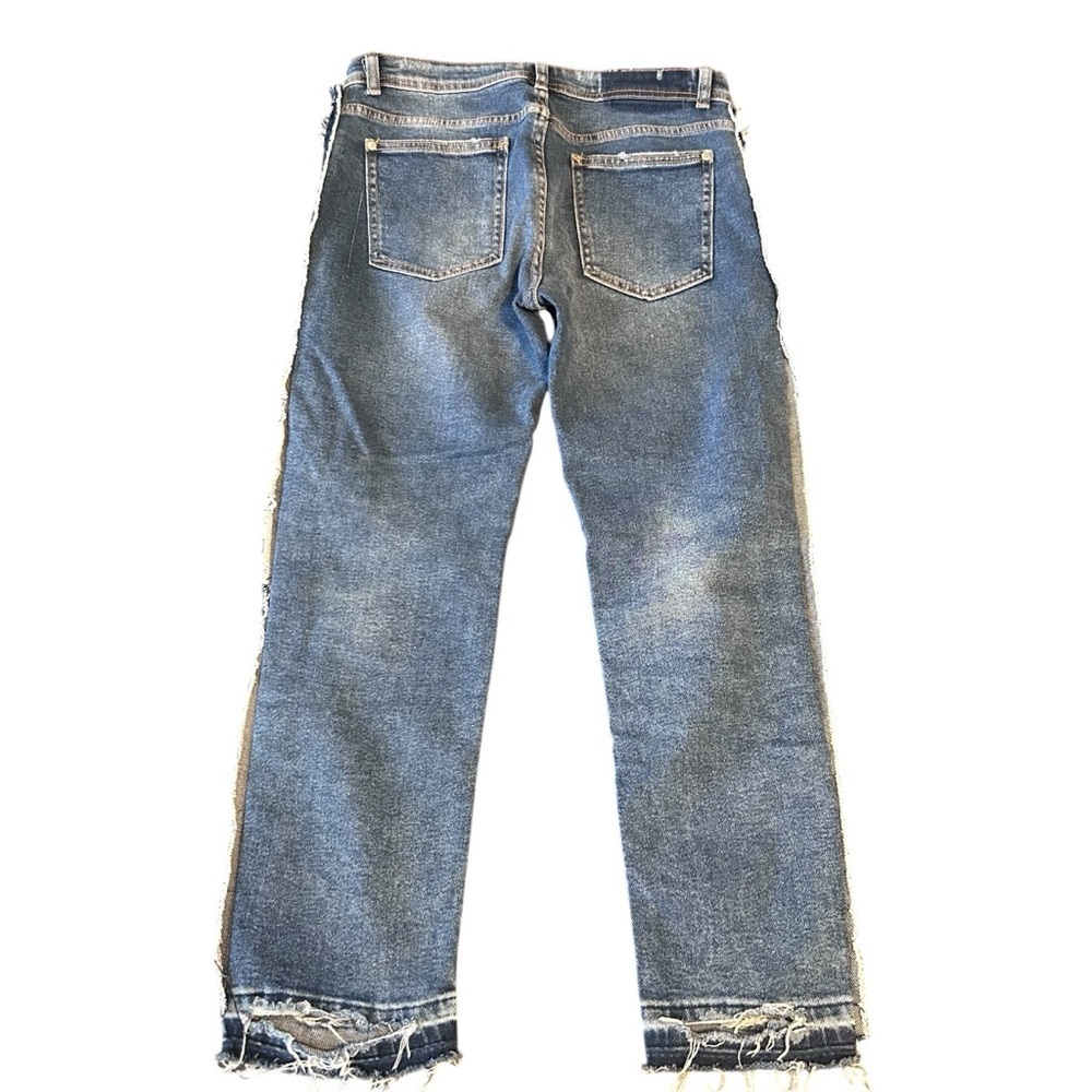 Zara Women’s Trafaluc Collection Distressed Cropped Jeans. Size 6 - Picture 3 of 6